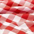 60" x 102" Premium Checkered Tablecloth - Rectangular Polyester Fabric Picnic Table Cover - Red & White Gingham Cloth